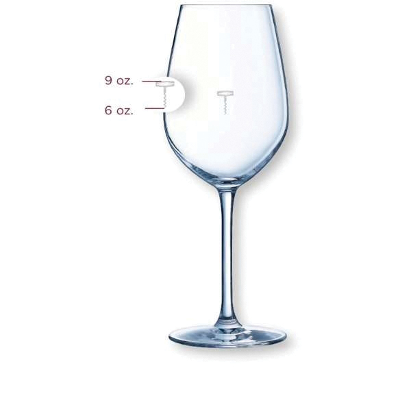 Q1069 WINE GLASS 16OZ 12/CS CORK SCREW MONOGRAM