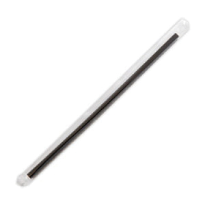 7.75" JUMBO Black STRAW WITH CLEARFILM WRAP    4/500/CS