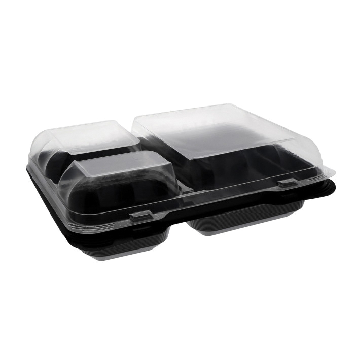 YEH8-9113 3-COMP DUAL COLOR DINNER BOX  125/CS **SO**