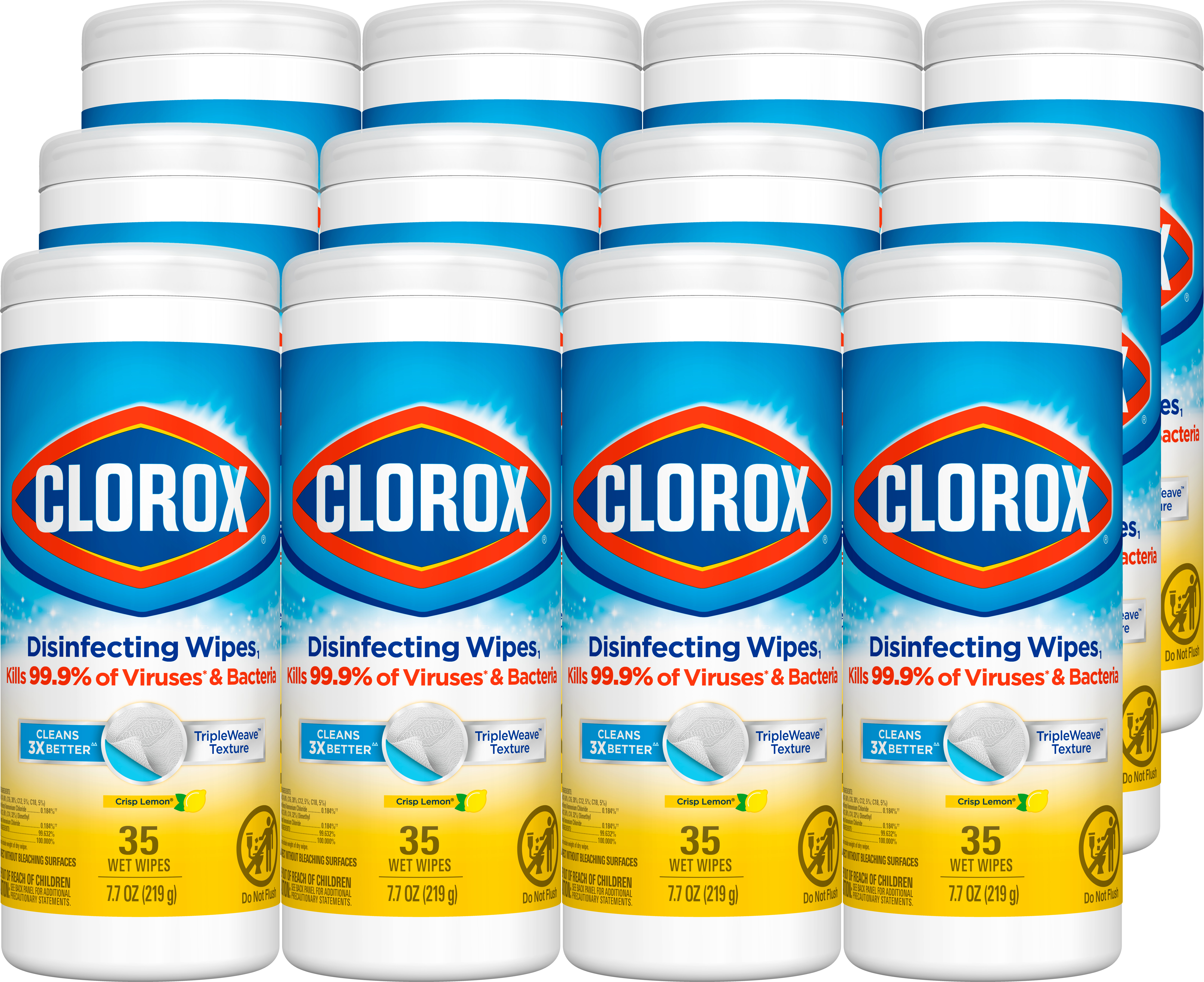 01594 CLOROX LEMON SCENT WIPES12/CS 35WIPES