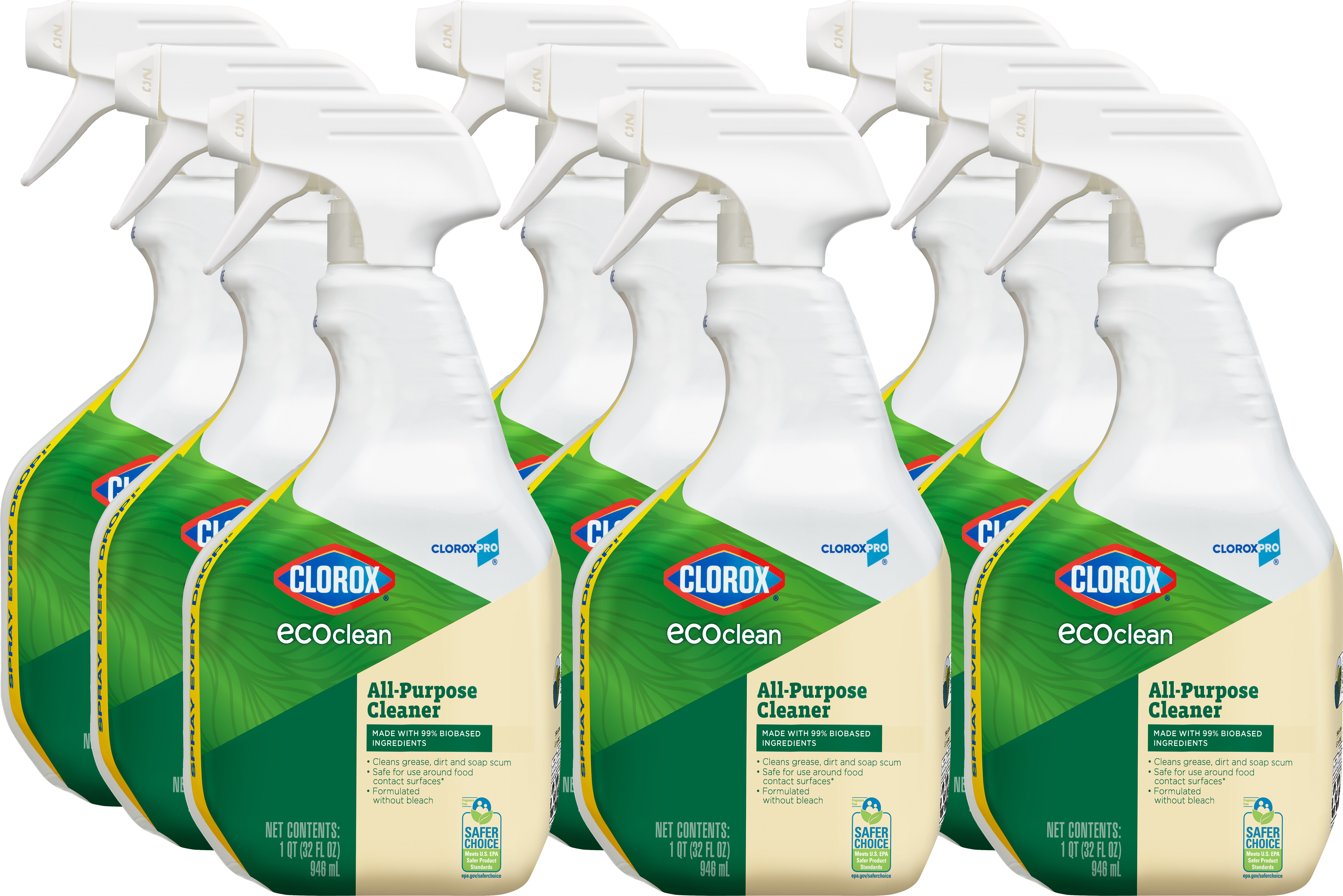 60276  Clorox Pro EcoClean All Purpose Cleaner, 9/32oz, Unscented