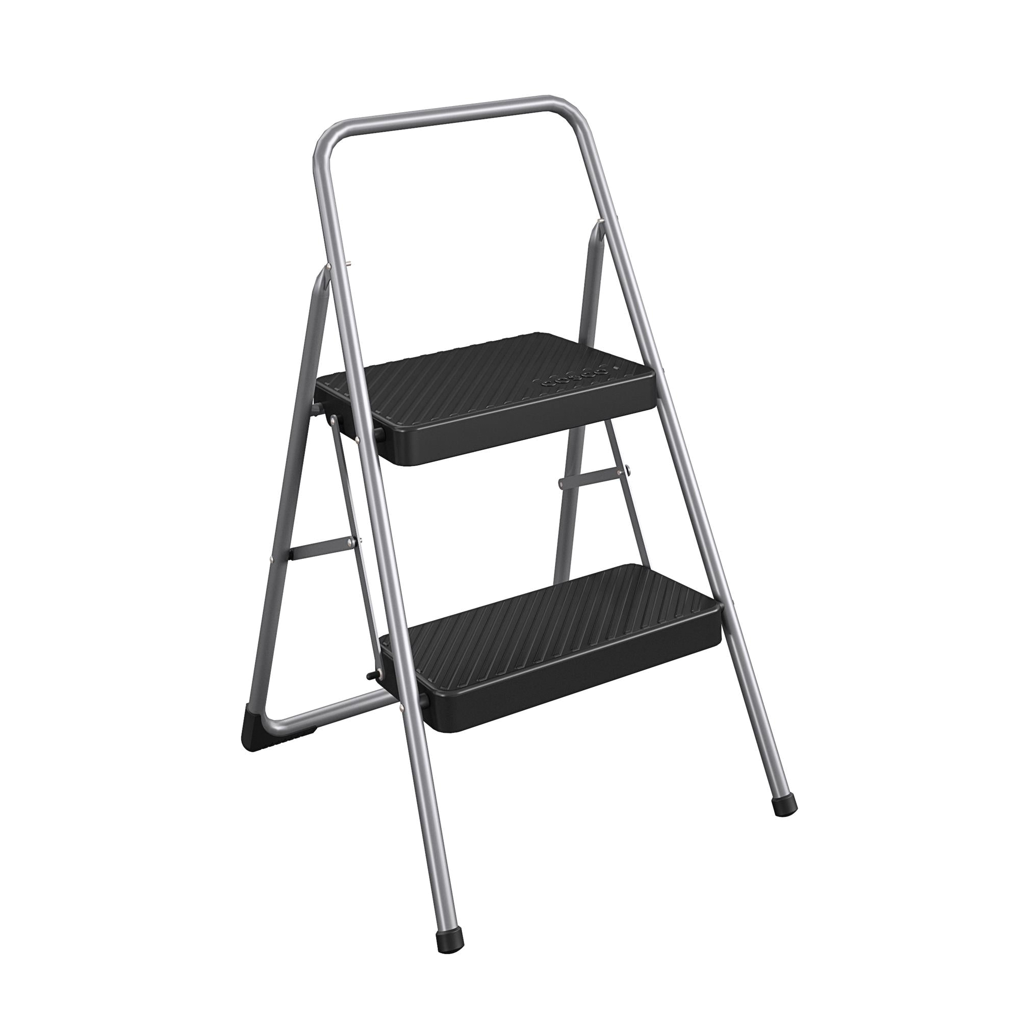 2-STEP STEEL STEP STOOL GRAY CSC11137PBL1E FOLDING 200LB SO