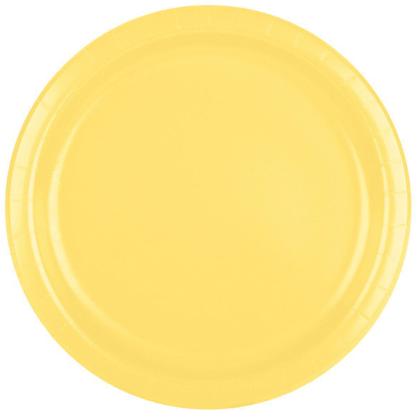 47102B 9" YELLOW COATED PPR PL PAPER PLATE 240/CS