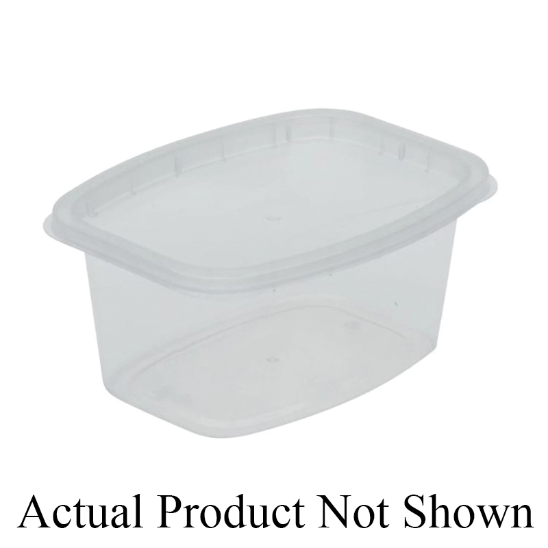 DR-516-CB 16oz Deli Plastic Rect Cont Base Clr 400/cs
