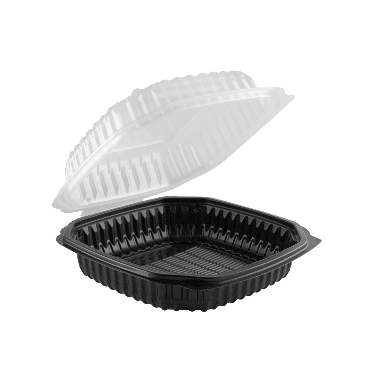 CL8811 8X8 1 Comp HInge Cont Blk Base w/Clr Lid 200/cs