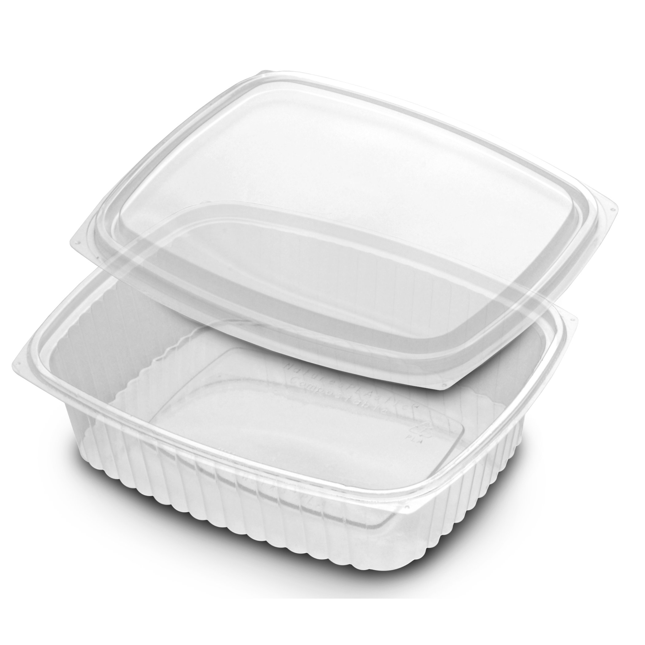 H80WN 48OZ DELI CONT WITH LID189/CS PLA COMPOSTABLE