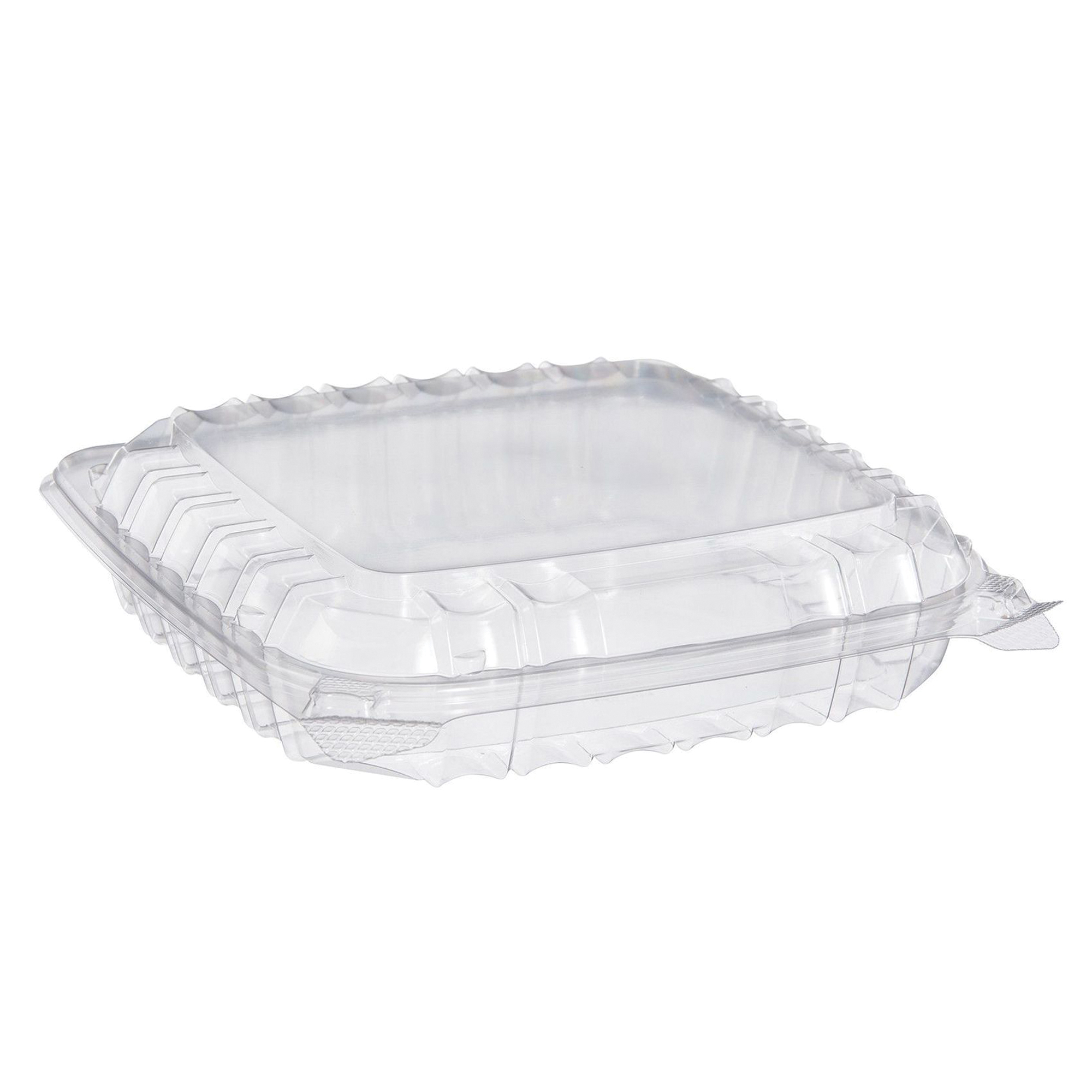 C89PST1 8" Clear Shallow Hinge Container 250/cs