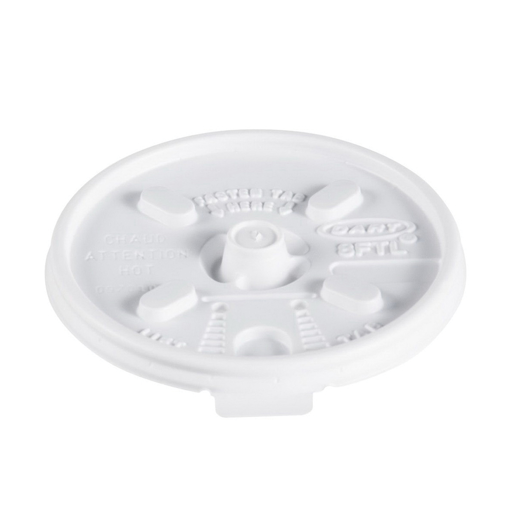 8FTL WHT DRINK THRU LID 1M/C