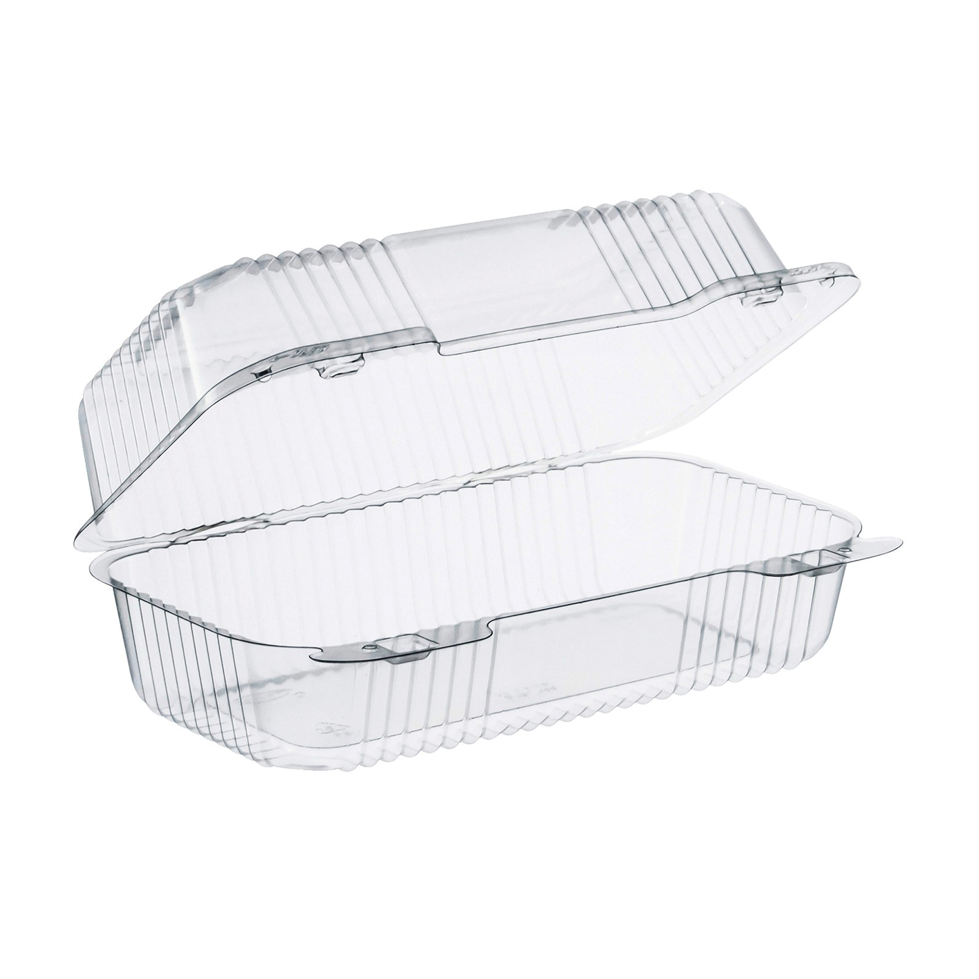 C35UT1 9" MED OBLONG Clear HINGE CONTAINER  250/CS