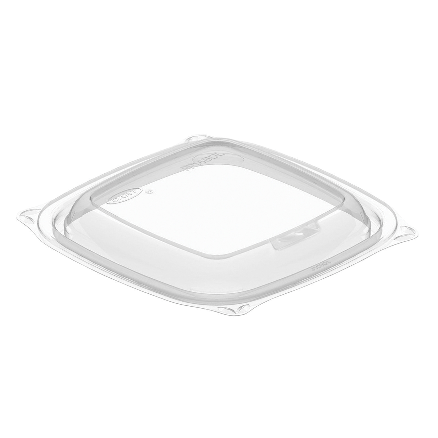 PP816BDL 8-16oz Clear Vented Lid F/Blk Square Bowl 504/cs
