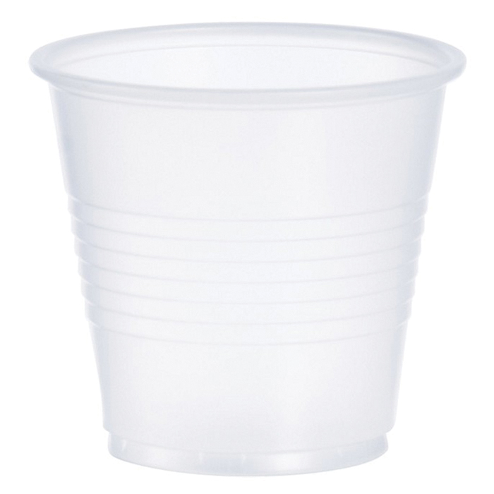 Y35 3.5OZ TRANS RIBBED CUP 2500/CS