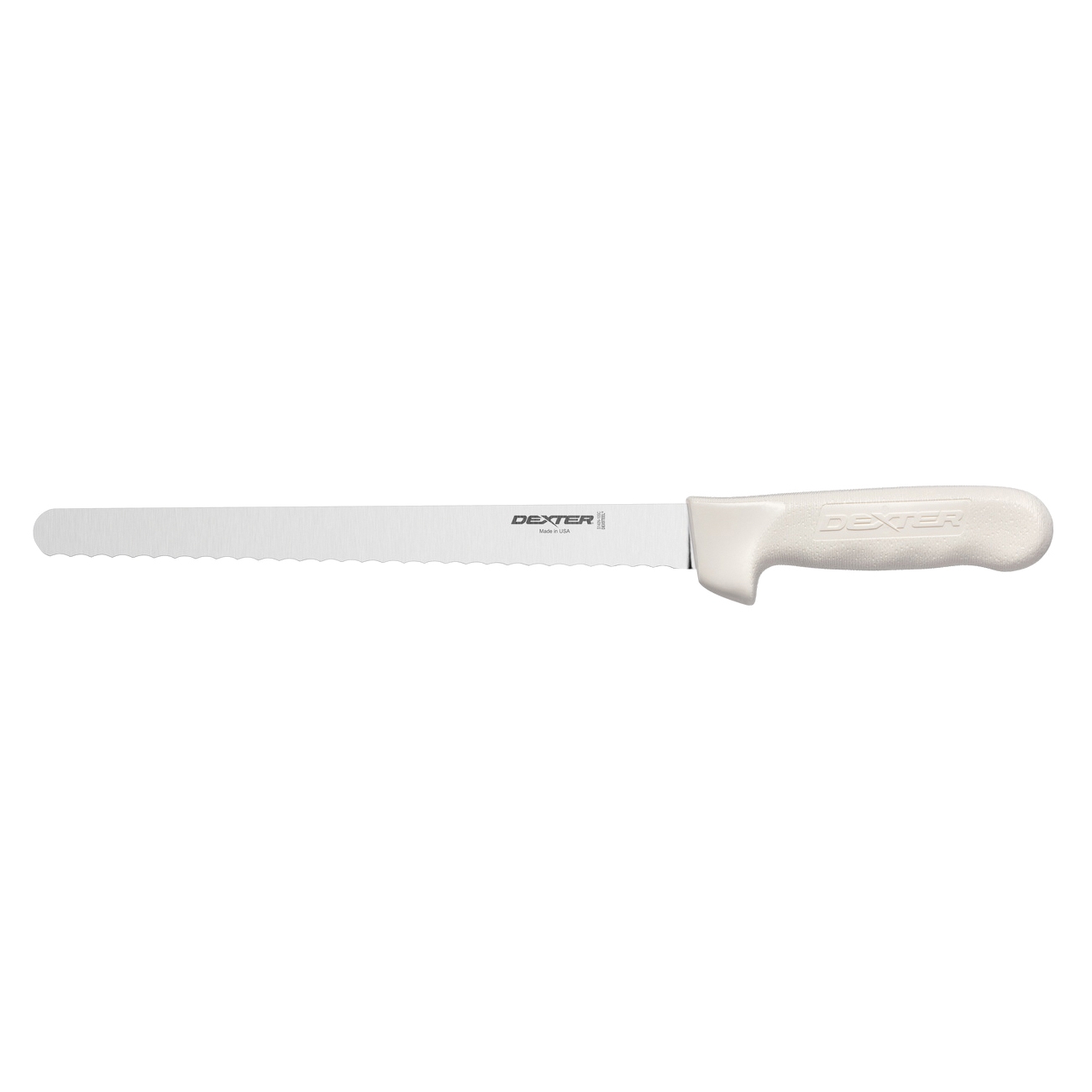 S140N-10SC-PCP SLICER 10" - EA SCALLOPED KNIFE WHITE