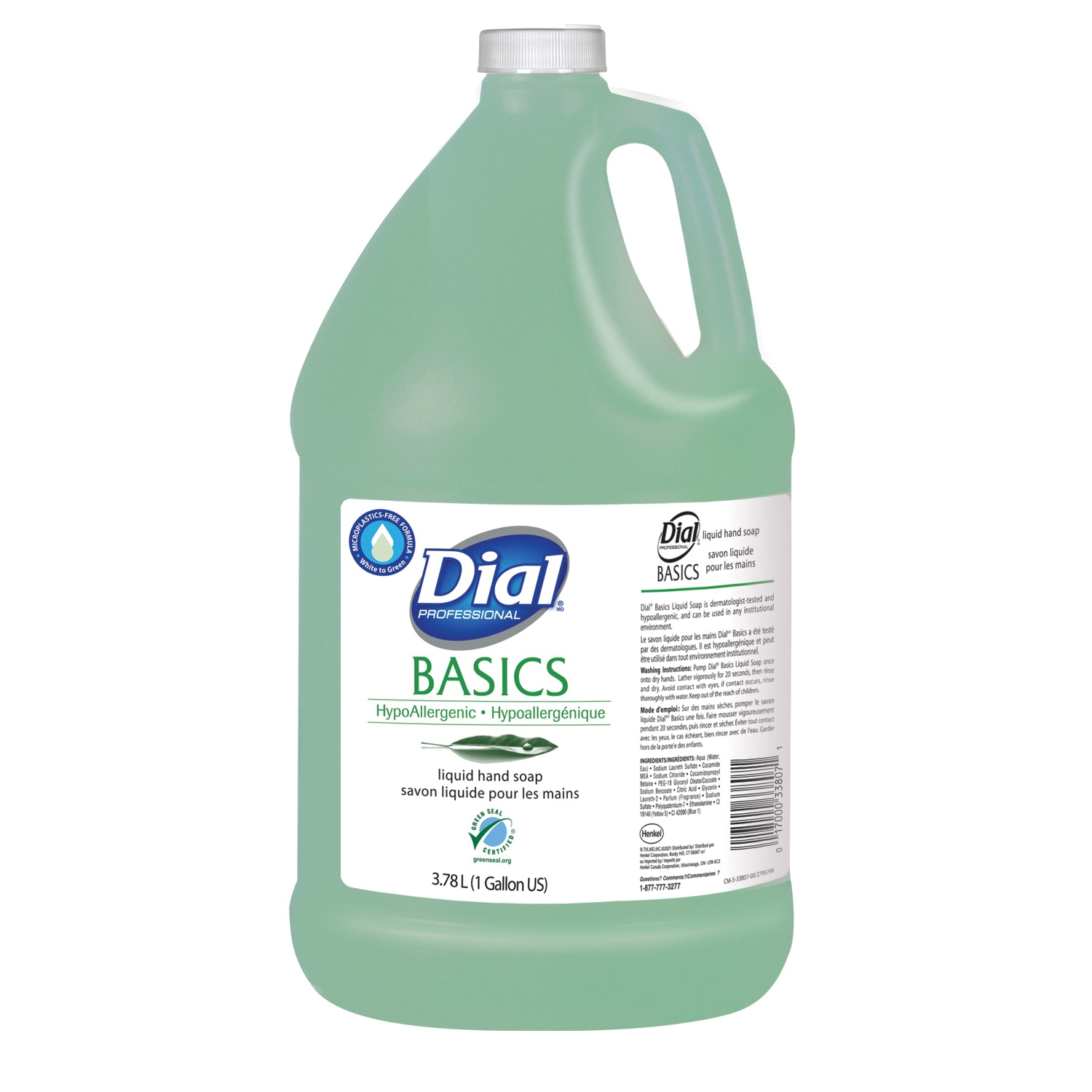 DIA33809 DIAL HAND SOAP 4/1GL HYPOALLERGENIC S/O