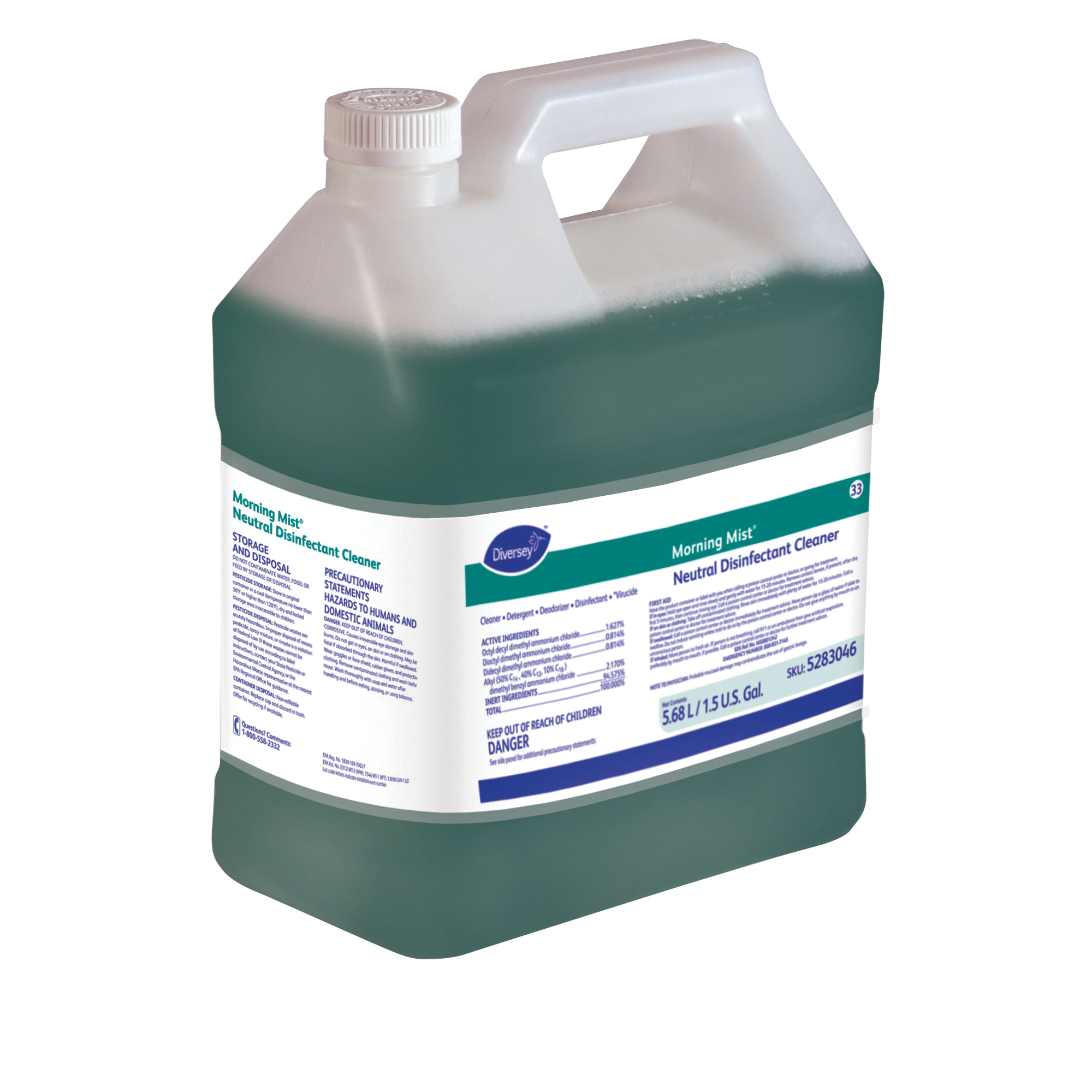 5283046  Morning Mist Neutral Disinfectant Cleaner 2/1.5gal Command Center