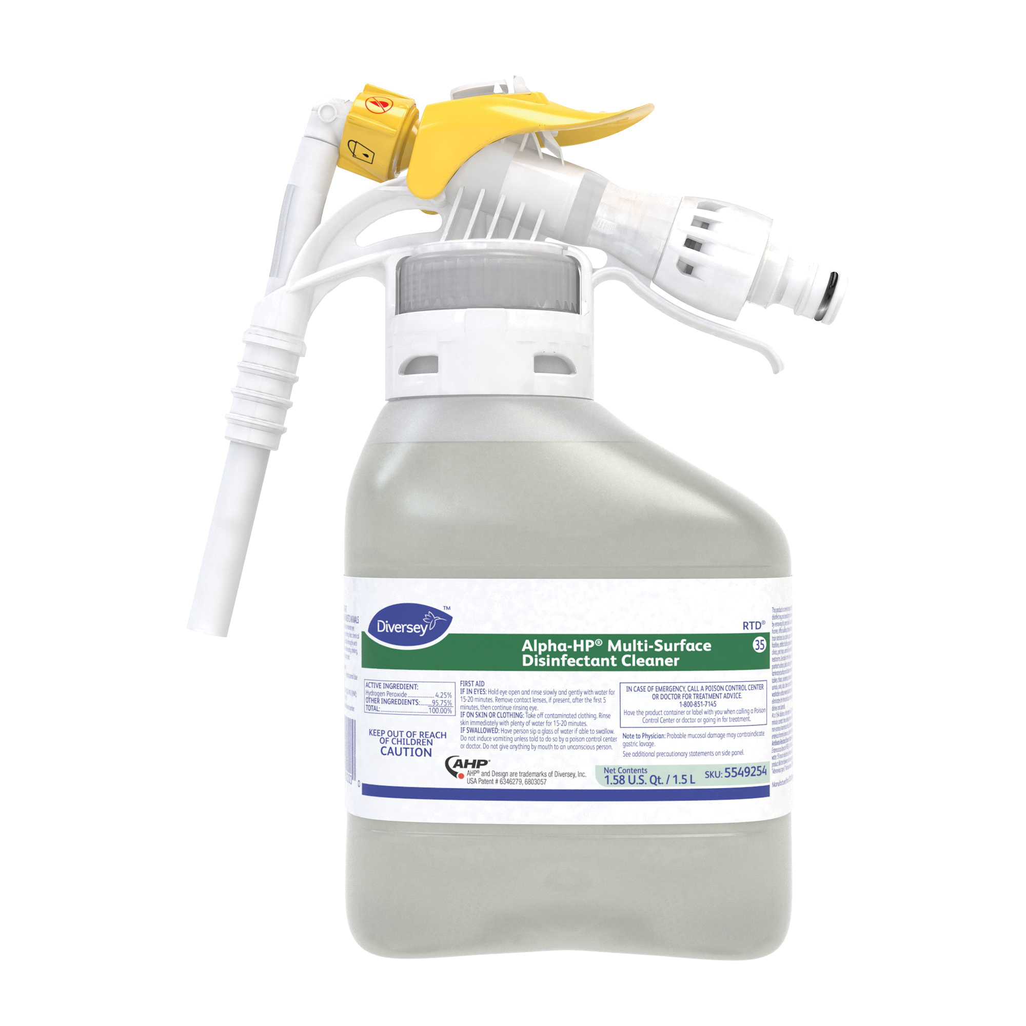 5549254  Alpha HP Multi-Disinfectant Cleaner RTD 2/1.5Ltr