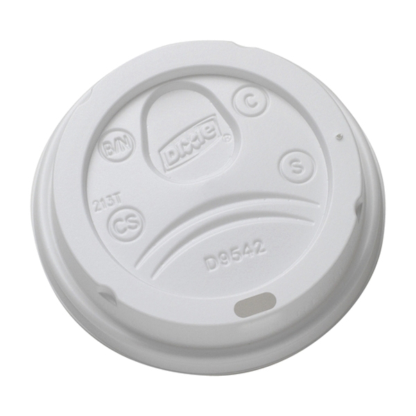 D9542 DOME LID WHITE 1M/CS