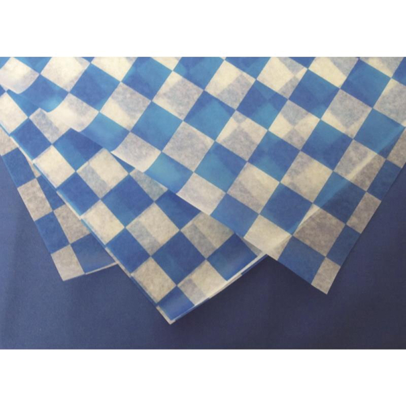 12X12 BLUE DRY WAX WRAP 5M/CSFP1212-BL BLUE CHECK  5/1000