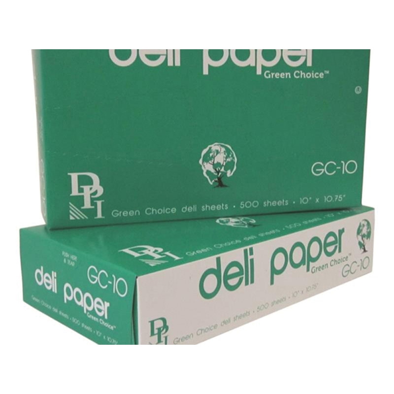 GC-10 10X10.75 WAX DELI PAPER12/500/CS  KRAFT GREEN CHOICE