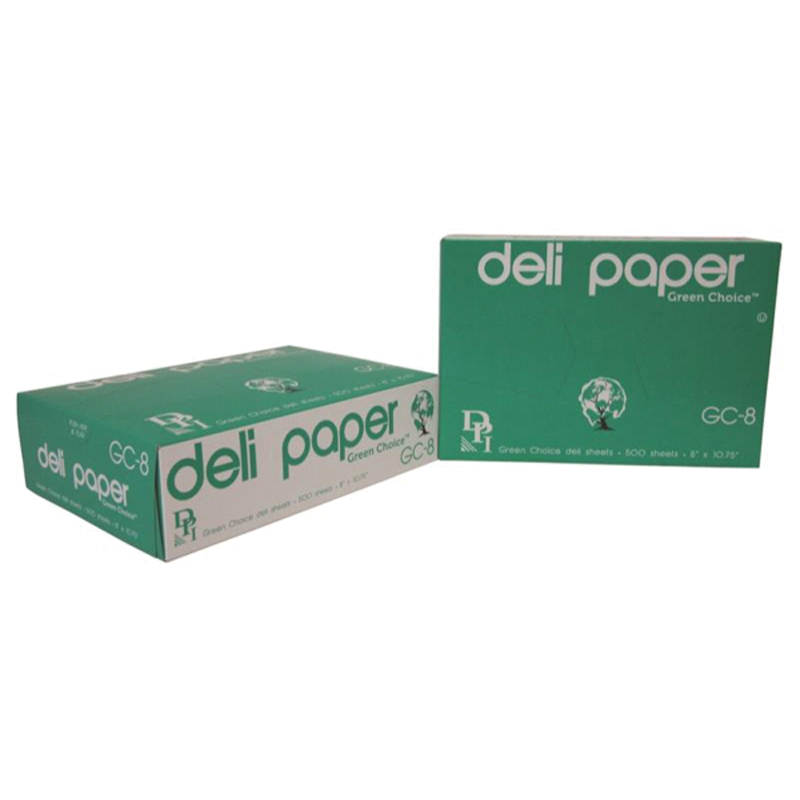 GC-8 8X10.75 GC DELI PAPER12/500/CS  KRAFT GREEN CHOICE