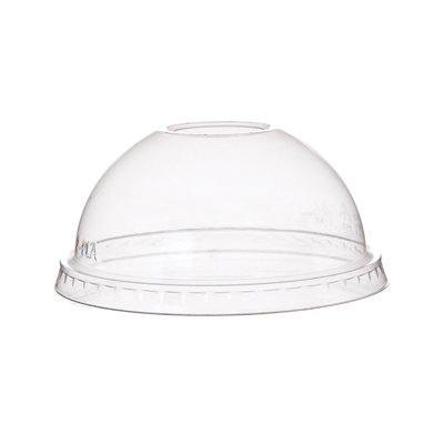 Renewable & Compostable Paper Food Container Dome Lid - 8oz