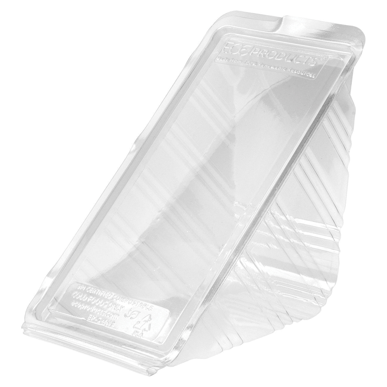 EP-SWH3 Clear SANDWICH WEDGE CONCOMPOSTABLE 500/CS *SO*