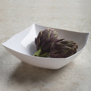 EMI-SB128 WHITE SQUARE BOWL128 OZ BOWL  25/CS