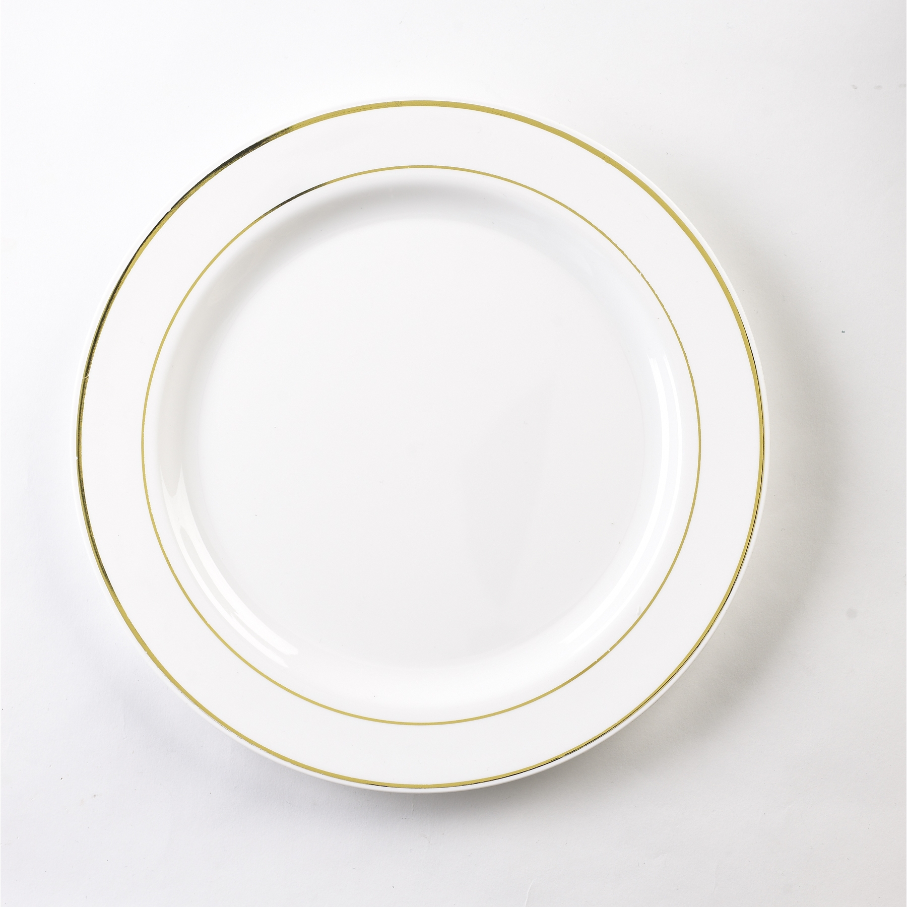 EMI-GWP10WHG 10" WHT/GOLD PLATE120/CS