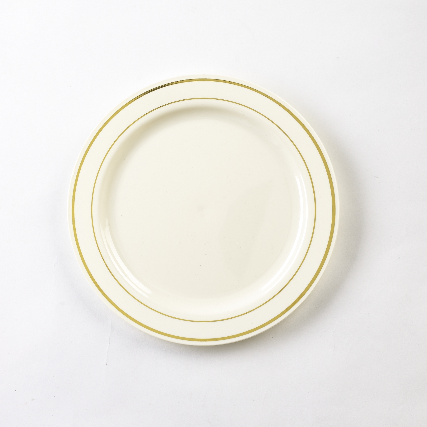 EMI-GWP7 7" BONE PLATE W/GOLD RIM   120/CS