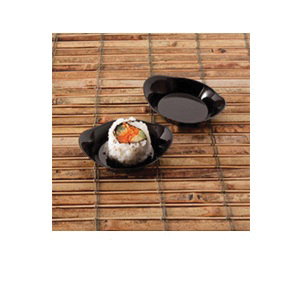 EMI-606 Black RELISH DISH 200/CS