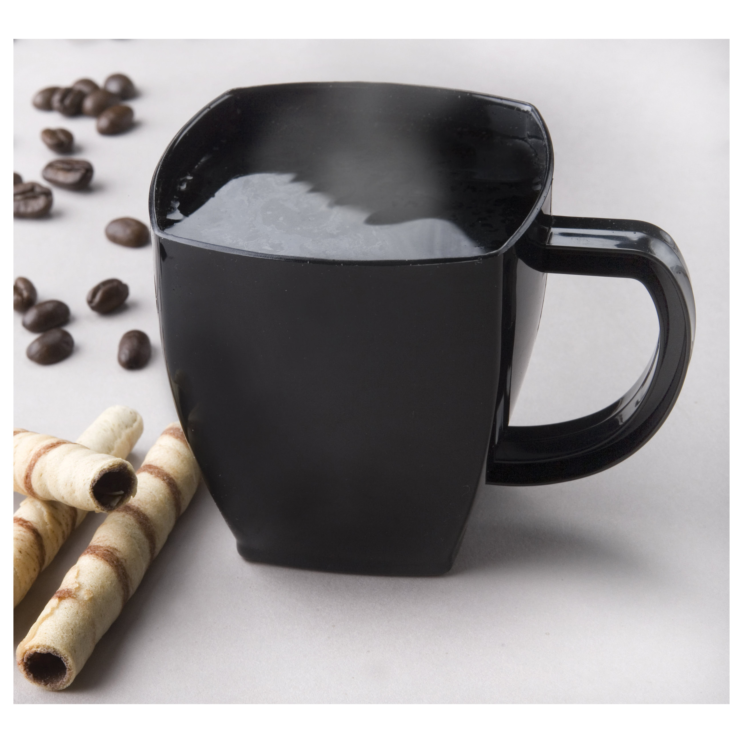 EMI-SM8BK 8oz Black Square Coffee Mug
