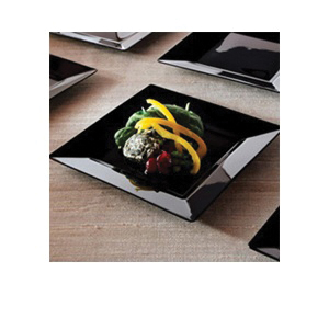 EMI-SP8 8" Black SQ SALAD PLATE120/CS