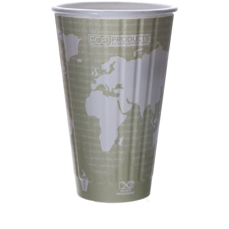 16oz Insulated Hot Cup World Art 600/cs