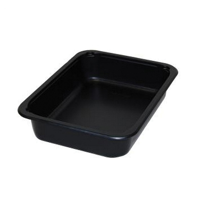 36581FMG390 32oz MED BLK RECT TRAY 390/CS