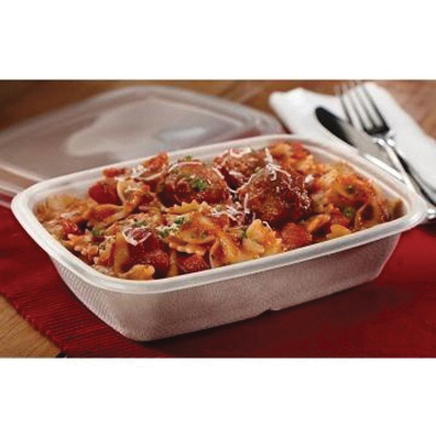 51841D150 28oz CLR LID F/RECT LAMINATED CONT 150/CS