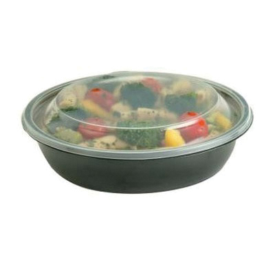 79132B150 32oz ROUND Black CONT9" FASTPAC 150/CS