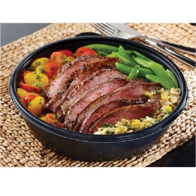 79148B150 48oz Blk Round Container 150/cs