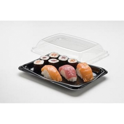 8X6 Black Rectangle Cater Tray 300/cs