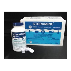 QUAT SANITIZING TABLETS 6/150 STERILIZER  BLUE