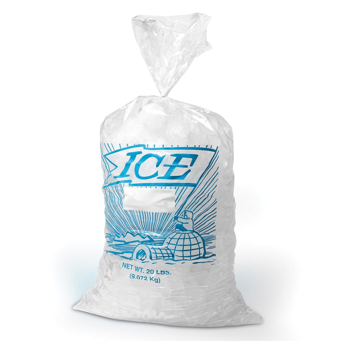 8X3X20 8# POLY ICE BAGS 1M/CSPRINTED "ICE" 1M/CS