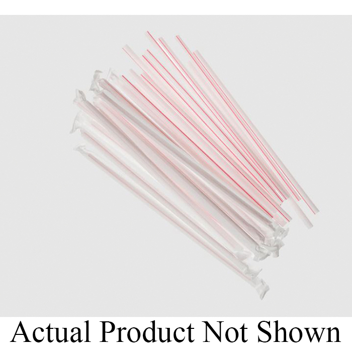 Jumbo Straw Paper Wrapped 7.75" Clear Boxed 24/500