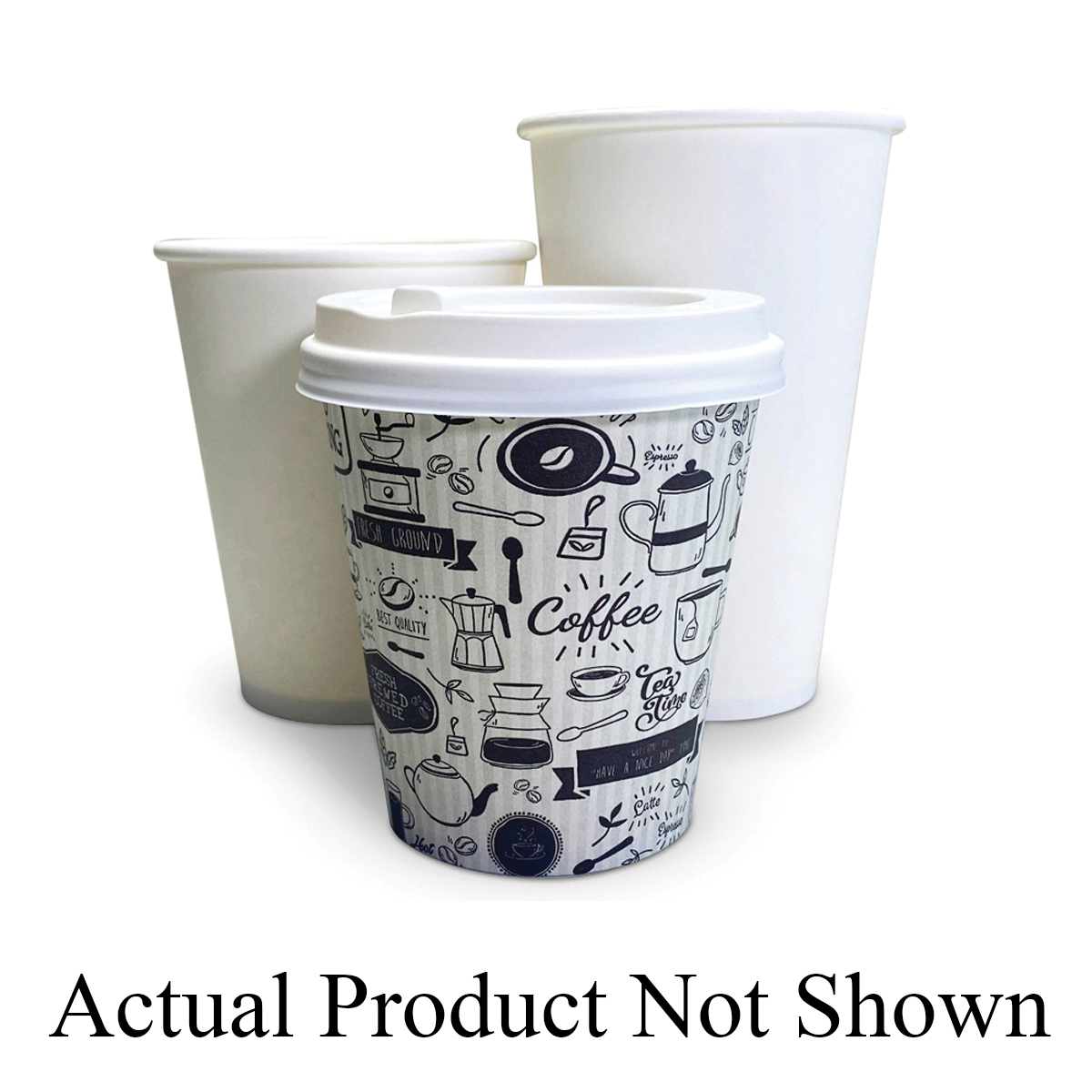 EHC12-W 12OZ WHT PAPER HOT CUP 1M/CS