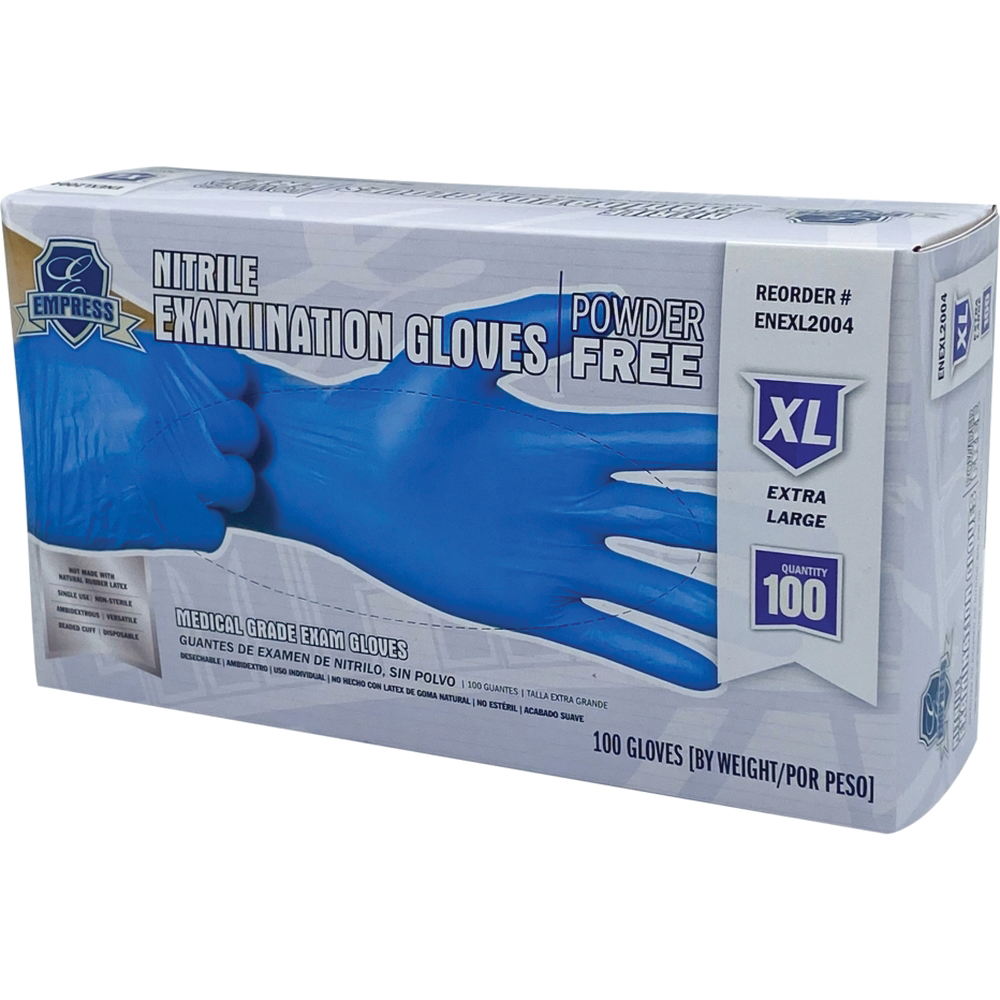 Empress Nitrile Blue Glove XL PF 10/100 Case