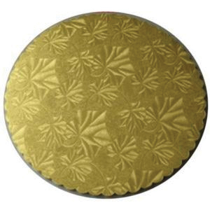 10" GOLD SCALLOP CIRCLE 200/CS EMBOSSED