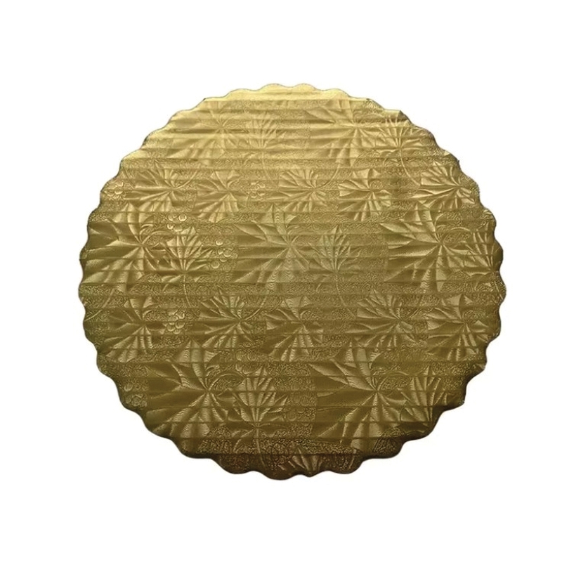 9" GOLD SCALLOP CIRCLE  200/CSSW-9RSGEMB