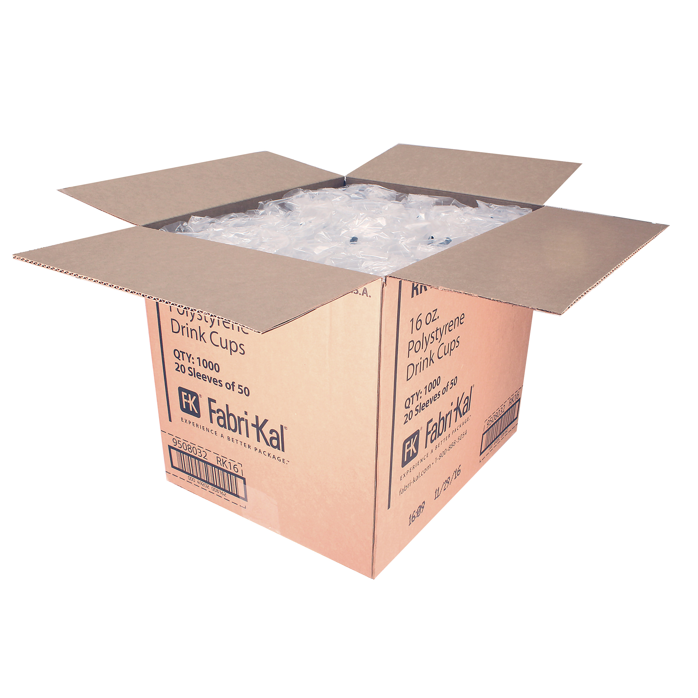 RK16 16OZ TRANS CUP 1M/CS