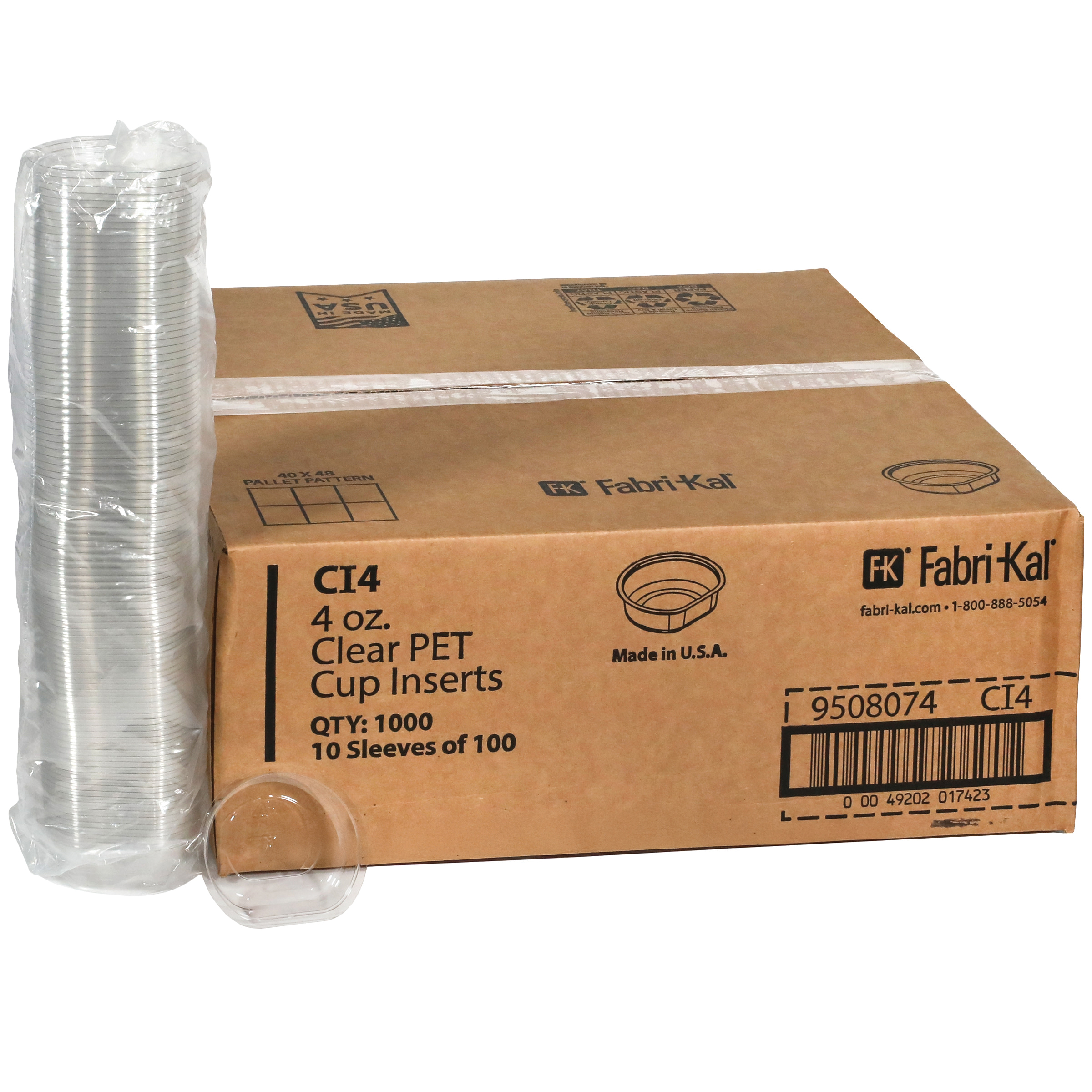CI4 4oz CLEAR CUP INSERT 1M/CS 0
