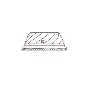 DLDE16/24S SWIRL DOME LID W/2"HOLE 1008/CS