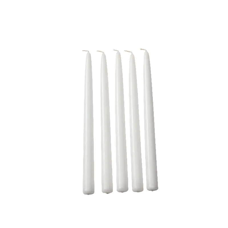 TAPERED CANDLE 12" WHITE - 144/CS
