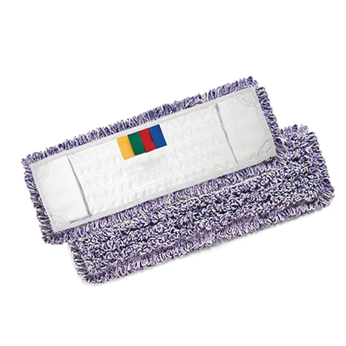 0000PN04014 16" Micro-Fast Microfiber Mop White-Purple Yarn Twist Loop Pocket System