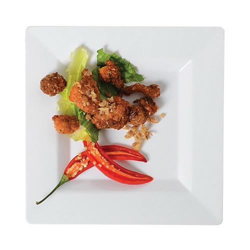 1608-WH 8" White Square Dinner Plate 120/cs